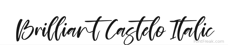 Brilliant Castelo Italic font preview