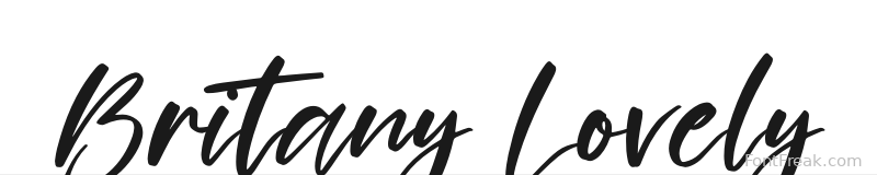 Britany Lovely font preview