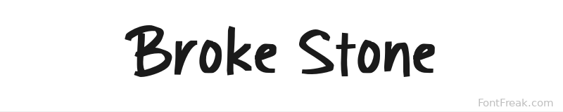 Broke Stone font preview