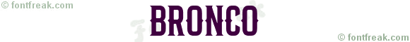 Bronco font preview