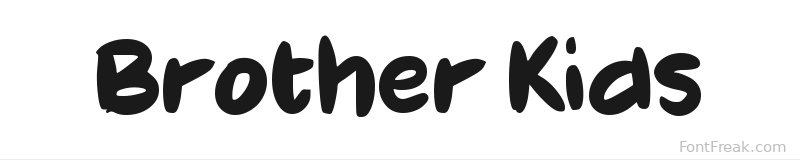 Brother Kids font preview