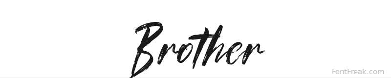 Brother font preview