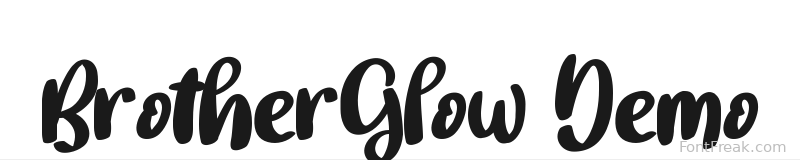 BrotherGlow Demo font preview