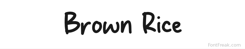 Brown Rice font preview