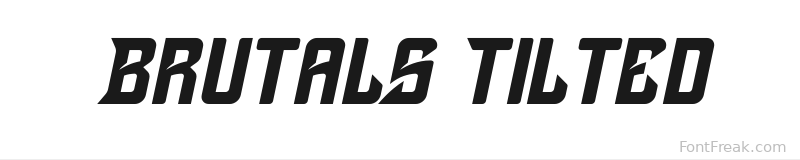 Brutals Tilted font preview