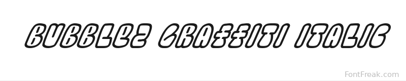 Bubblez Graffiti Italic font preview