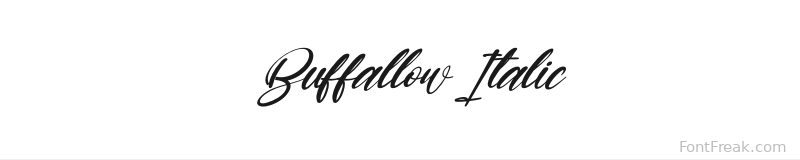 Buffallow Italic font preview