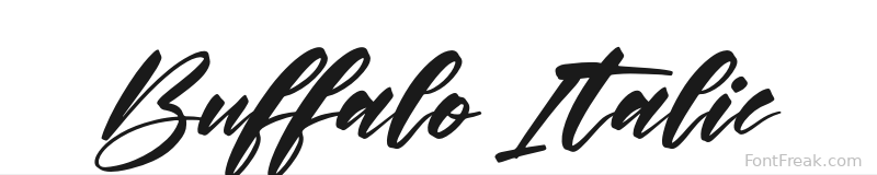 Buffalo Italic font preview