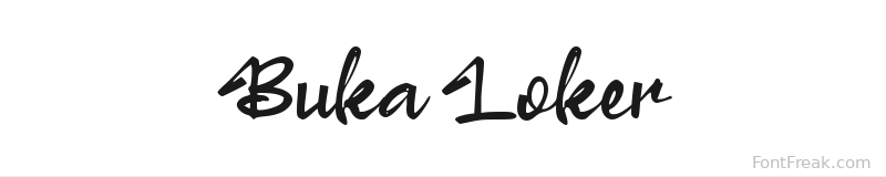 Buka Loker font preview