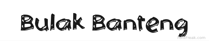 Bulak Banteng font preview