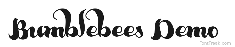 Bumblebees Demo font preview