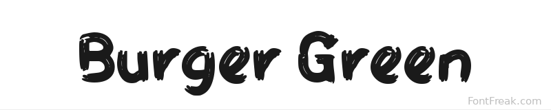 Burger Green font preview