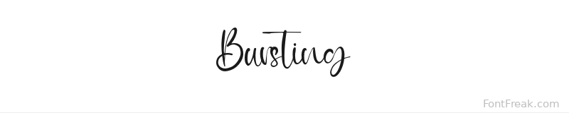 Bursting font preview