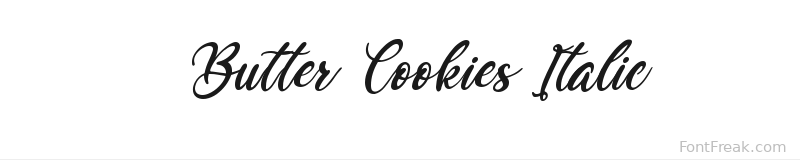 Butter Cookies Italic font preview