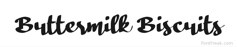 Buttermilk Biscuits font preview