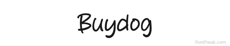 Buydog font preview
