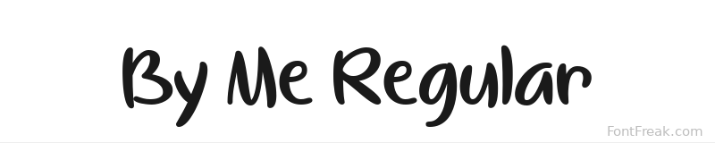 By Me Regular font preview
