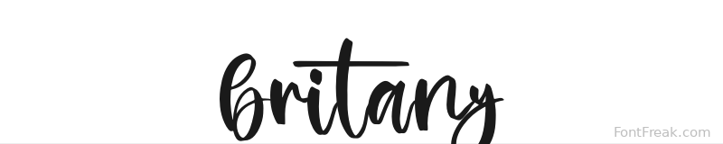britany font preview