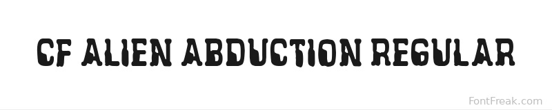 CF Alien Abduction Regular font preview