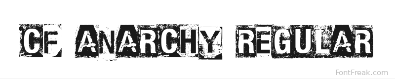 CF Anarchy Regular font preview