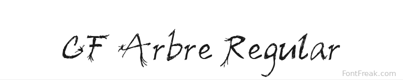 CF Arbre Regular font preview