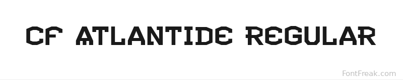 CF Atlantide Regular font preview