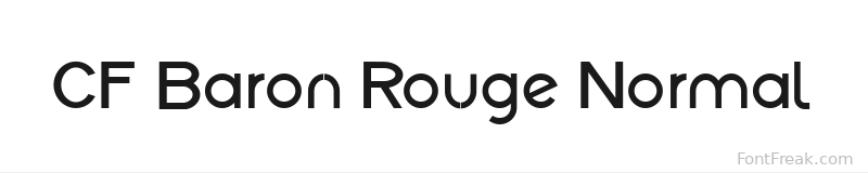 CF Baron Rouge Normal font preview