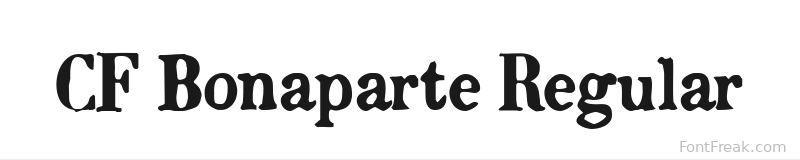 CF Bonaparte Regular font preview