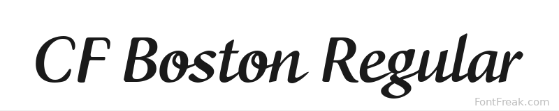 CF Boston Regular font preview
