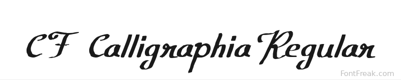 CF Calligraphia Regular font preview
