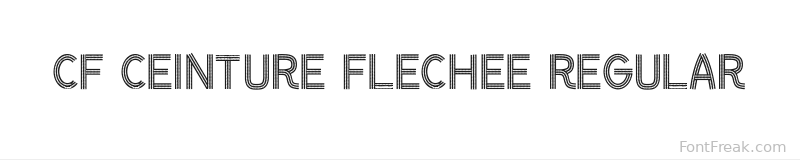 CF Ceinture Flechee Regular font preview