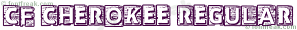 CF Cherokee Regular font preview
