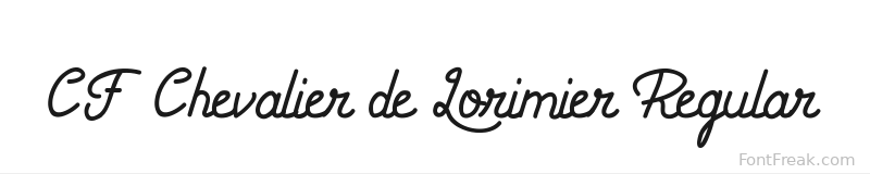 CF Chevalier de Lorimier Regular font preview