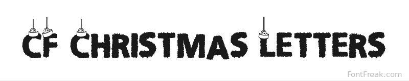 CF Christmas Letters font preview