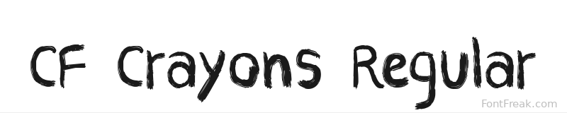 CF Crayons Regular font preview