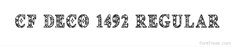 CF Deco 1492 Regular font preview
