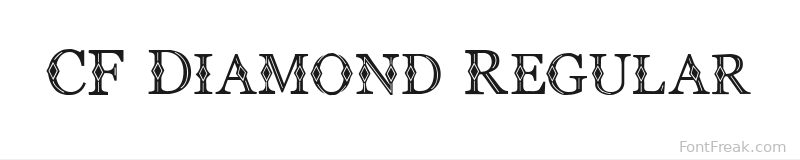 CF Diamond Regular font preview