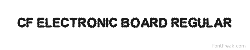 CF Electronic Board Regular font preview