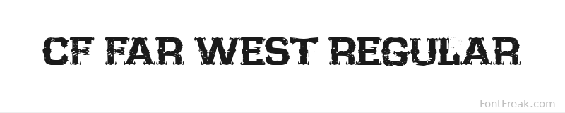 CF Far West Regular font preview