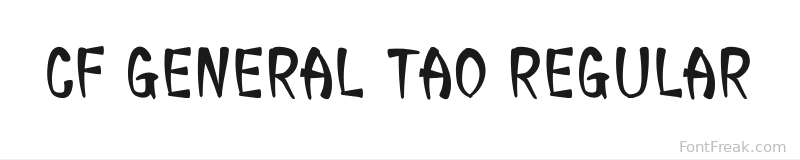 CF General Tao Regular font preview