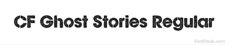 CF Ghost Stories Regular font preview