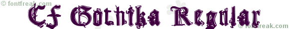 CF Gothika Regular font preview