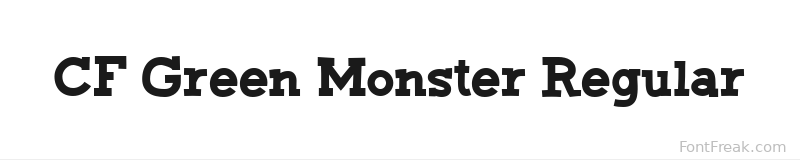 CF Green Monster Regular font preview