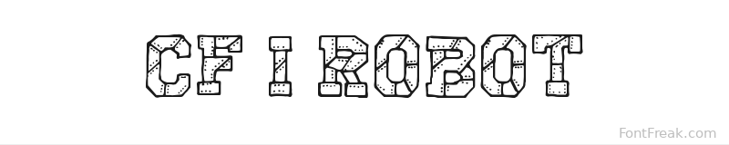 CF I Robot font preview