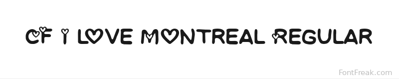 CF I love Montreal Regular font preview