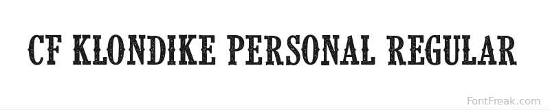 CF Klondike PERSONAL Regular font preview