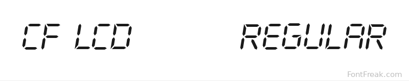 CF LCD 521 Regular font preview