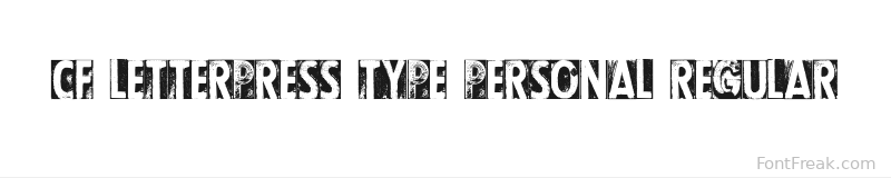 CF Letterpress Type PERSONAL Regular