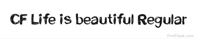 CF Life is beautiful Regular font preview