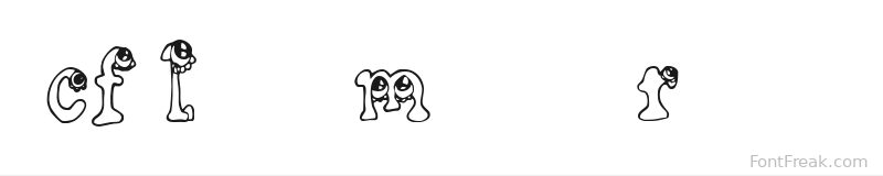 CF Little Monsters Regular font preview